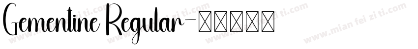 Gementine Regular字体转换